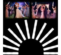 Design Wish 12 Pezzi Matrimonio Bastoncini Luminosi LED 34 cm Bastoncini Lampeggianti in Schiuma Bacchette Luminose Bianco Glow Stick 3 Modalità per Natale Compleanni Matrimoni Festa Accessori