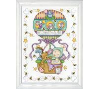 Design Works Balloon Ride Birth Record Counted Cross Stitch Kit-11"X14" 14 Count