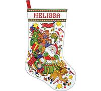 Design Works Calza Natale Motivo Santa sulla Sua Slitta Multicolore