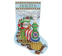 Design Works Counted Cross Stitch Kit (17" Long)-Santa Train (14 Count)