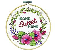 Design Works Counted Cross Stitch Kit 8" Round-Home Sweet Home (11 Count)