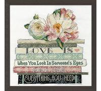 Design Works Crafts Cross Stitch Kit, Love Is Counted, 10" x 10" Punto Croce, Cotone, Multicolore, 25 x 25 x 0.1 cm