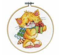 Design Works Crafts - Kit per ricamo a punto croce, motivo: gatto