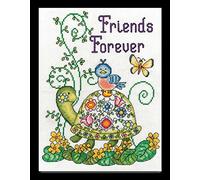 Design Works Crafts Tobin Contati Turtle Friends Forever Janlynn - Punto Croce Kit, 8 x 10 cm