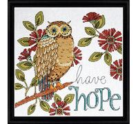 Design Works Heartfelt Have Hope Owl Counted Cross Stitch Kit-10"X10" 14 Count
