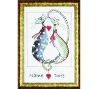 Design Works, Kit con Schema numerato per Punto Croce, Motivo: Gatti, 22.5 x 35 cm, Multicolore (Multicolor)