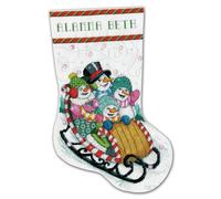 Design Works Kit per punto croce a punto croce, 43,2 cm, slitta lunga da neve (14 punti), kit per artigianato