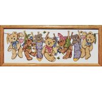 Design Works - Kit per Punto Croce, Motivo: Orsetti appesi, Multicolore