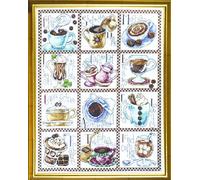 Design Works Kit per punto croce, motivo: pausa caffè, multicolore