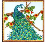 Design Works - Kit per Punto Croce, Motivo: Pavone