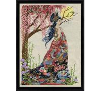 Design Works Queen of Silk, 16 x 22 Kit per Punto Croce, Motivo: Regina di Seta, Cotone, Multicolore, 40 x 56 x 0.1 cm