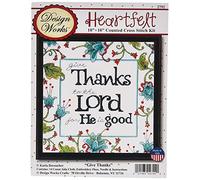 Design Works Tobin Heartfelt Give Thanks Counted Cross Stitch Kit-10"X10" 14 Count