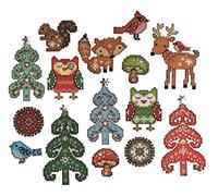 Design Works "Woodland Ornaments Darice-Tela di plastica