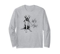 Design Yellow Lab Let's Go! - Happy Yellow Lab Design Maglia a Manica