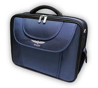 Design4Pilots - Borsa da viaggio quotidiana Borsa per laptop 15,4" Borsa da pilota blu Aviazione