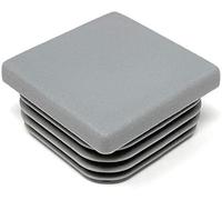 Design61, 10 tappi quadrati, 50 x 50 mm, con lamelle per dimensioni interne 44 - 48,4 mm, colore grigio traffico