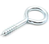 Design61 10 viti ad anello con occhiello con filettatura in legno, gancio a vite zincato per parete e soffitto, ganci per il fissaggio di corde, catene, piante lampade (19 x 4 mm, 10 pezzi)