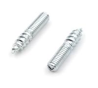 Design61 10 viti prigioniere M4 x 20 mm, vite a doppia filettatura con filettatura per legno e filettatura metrica, acciaio zincato, vite di collegamento per legno, metallo, montaggio a tasselli