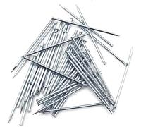 Design61 100 perni in acciaio, per battiscopa, 1,4 x 30 mm, testa piatta zincata