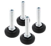 Design61 4 piedini di regolazione Ø 30 mm M8 x 50 mm vite di regolazione zincata con esagono incassato dall'alto, piedini di livellamento per mobili, banchi da lavoro e macchine
