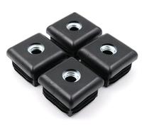 Design61 4 tappi filettati, 35 x 35 mm, 1-2 mm, con filettatura interna M10, 100791047170316