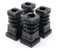 Design61 4 tappi filettati per tubi quadrati, 20 x 20 mm, 1,5-2 mm, con filettatura interna M8