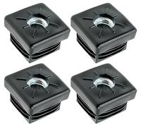 Design61 4 tappi filettati per tubi quadrati, 30 x 30 mm, 1-2 mm, con filettatura interna M10