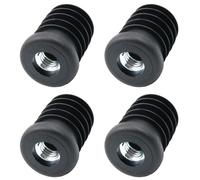 Design61 4 tappi filettati per tubi tondi con filettatura in acciaio M8, Ø 22 mm, 1,5-2 mm