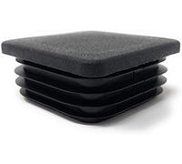 Design61, 4 tappi quadrati per tubi, 80 x 80 mm, con lamelle per dimensioni interne 70-74,2 mm