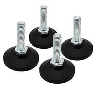 Design61 4 viti di regolazione Ø 38 mm con vite di regolazione zincata M8 x 30 mm (piede girevole)