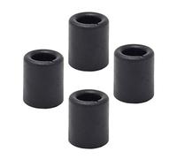 Design61 4 x fermaporta e viti di fissaggio, in PVC, colore nero, H 23 x Ø 20 mm