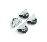 Design61 4 x rotelle per casse, ruote per il cassetto sotto il letto, rotella per mobili, rotelle per mobili, 30 x 14 mm con superficie di scorrimento morbida.