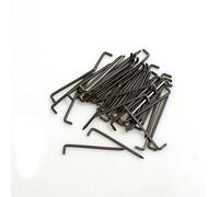 Design61, 50 ganci per console, in acciaio, diametro 3 x lunghezza 70 mm, in ferro