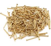 Design61 Chiodi a testa tonda 2,0 x 30 mm, ferro ottonato, 100 g, circa 130 pezzi