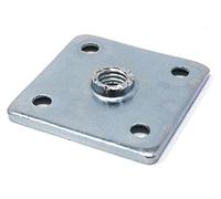 Design61 Piastra di montaggio da 4 pezzi, 37 x 37 mm, per gambe dell'armadio, piedini per mobili con filettatura M8