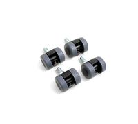 Design61 - Rotelle doppie per mobili, con perno filettato, M10 x 15 mm
