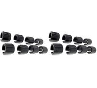 Design61 Set di 16 feltrini per sedia, diametro 20 - 22 mm, con perno Silencer, colore nero
