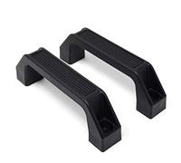 Design61 Set di 2 maniglie per mobili in plastica, 135 mm, colore nero