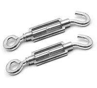 Design61 Set di 2 tenditori M8 x 70 mm, tendifilo metallico per recinzioni di filo metallico, corde per tende da sole