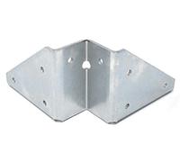 Design61 Set di 4 accessori angolari per gambe da tavolo in acciaio, 123 x 123 mm