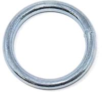 Design61 Set di 4 anelli rotondi in acciaio, 7 mm x 35 mm, anelli rotondi in acciaio zincato, resistenti alla corrosione