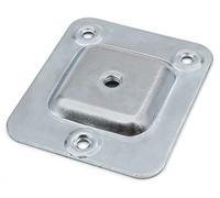 Design61 Set di 4 piastre di montaggio, filettatura M6, per divani, gambe del tavolo, gambe delle sedie, gambe dei mobili, piastre di fissaggio, piastre per divano