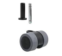 Design61 Set di 4 ruote universali per mobili, Ø 30 mm, ruote con manicotto + penna/piastra di avvitamento + vite per pavimenti duri (set con manicotto + penna)
