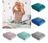 Design91 Cuddly Cindy, Coperta Molto Morbida e soffice, in Microfibra, Poliestere, Blu Scuro, 200 x 220 cm