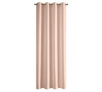 Design91 Eurofirany Adore Tenda Semitrasparente con Occhielli - 1 unità, Moderna Tenda per Finestra, per Camera da Letto, Soggiorno, Cucina, 140 g m², 140x250 cm, Rosa Cipria