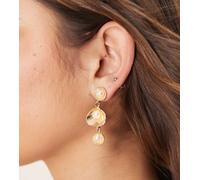 DesignB London - Orecchini pendenti a conchiglia color oro con perle No Size