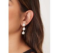 DesignB London - Orecchini pendenti dorati con perle-Oro No Size