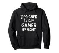 Designer by Day Gamer by Night Felpa con Cappuccio