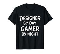 Designer by Day Gamer by Night Maglietta