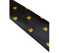 Designer Cravatta da Uomo Blu Navy con Giallo Gomma Anatra Da Frederick Thomas